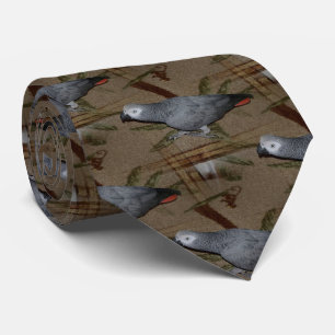 Cravate Congo African Grey Parrot on Floor