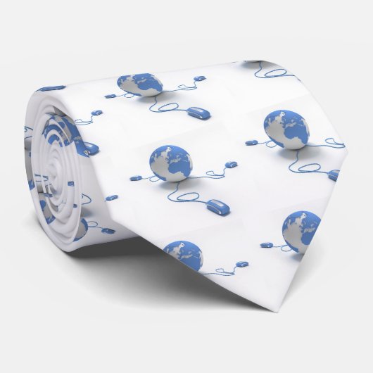 Cravate Connexion du monde (Roulé)