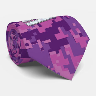 Cravate Connexion Libra sur Camo numérique Fuchsia