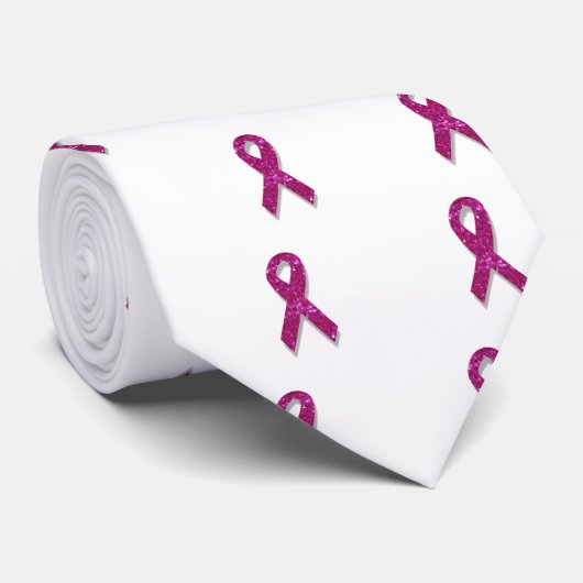 Cravate conscience du cancer du sein rose (Roulé)