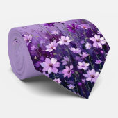 Cravate Conseil floral à la lavande  (Roulé)