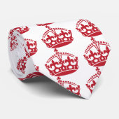 Cravate CONSERVEZ le motif de couronne rouge CALM (Roulé)