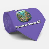 Cravate Conservez le tout. Journée mondiale de la faune (Roulé)