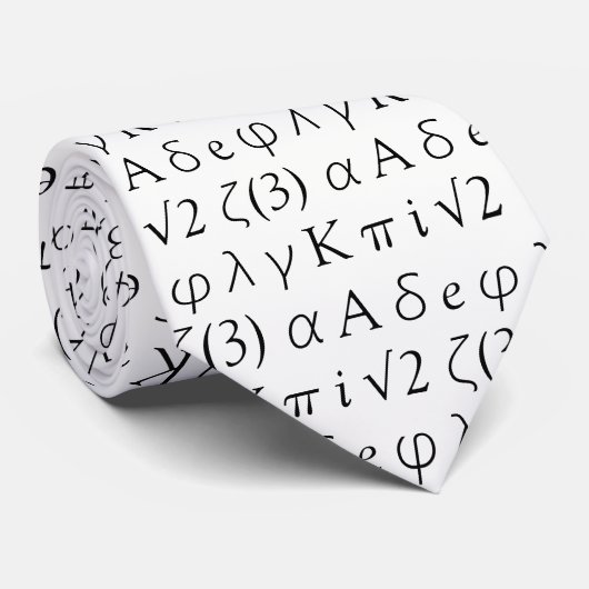 Cravate Constantes mathématiques (Roulé)