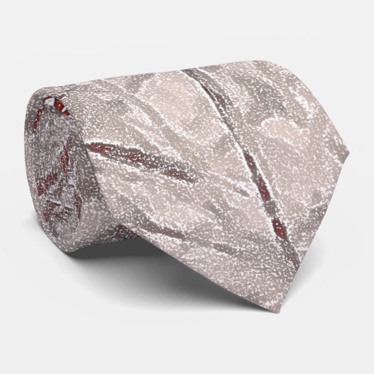 Cravate Construction en rouille et gris (Roulé)