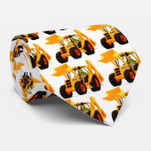 Cravate Construction jaune de bêcheur ou d'excavatrice (Roulé)