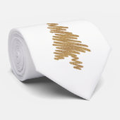 Cravate Contemporain Gold Christmas Tree Design (Roulé)