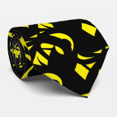 Cravate Contemporain Jaune / Noir (Roulé)