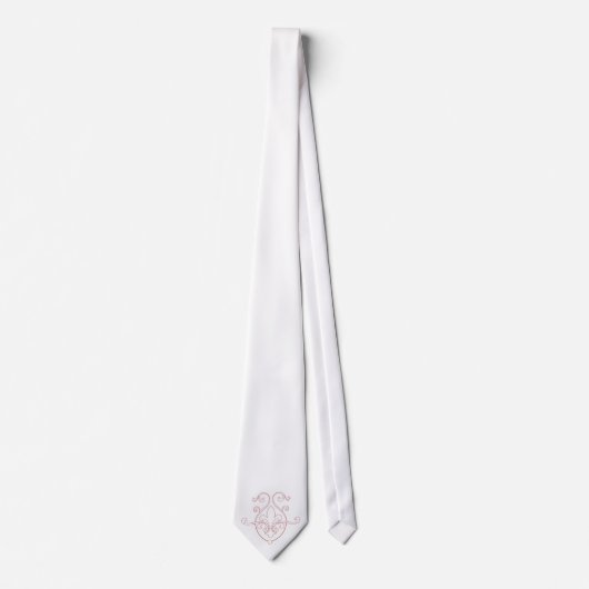 Cravate Contour de Fleur De Lis Red (Devant)