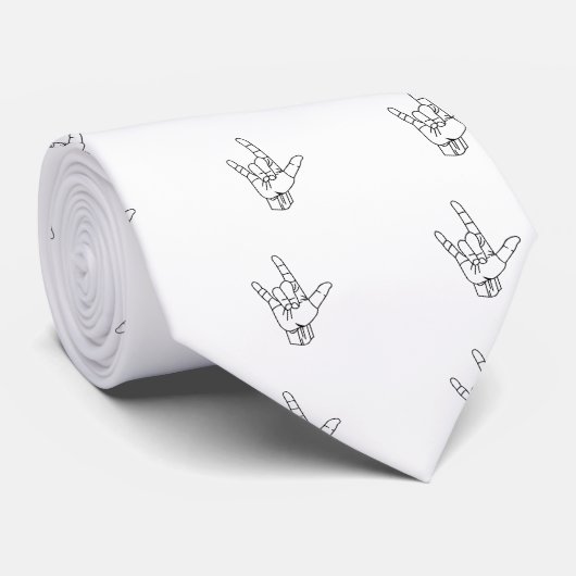 Cravate Contour de langue des signes (Roulé)