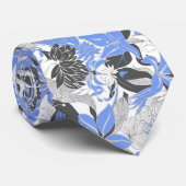Cravate Contour Hawaii Tropical Lily et Protea Floral (Roulé)