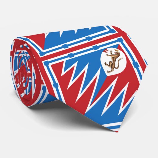 Cravate Contrada della Pantera (Panther) Palio di Siena (Roulé)