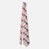 Cravate Contraste floral géométrique moderne (Dos)