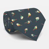 Cravate Conures à la joue verte (Roulé)