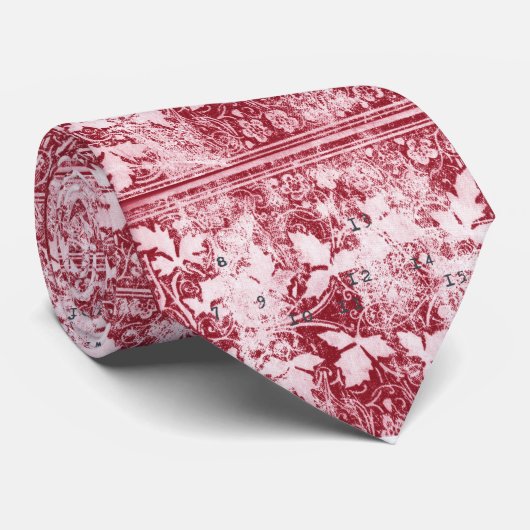 Cravate Conversations en sifflet (rouge) (Roulé)