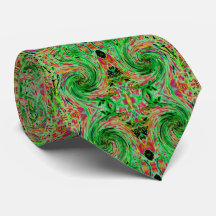 Cool Abstrait Lime vert et noir floral torse