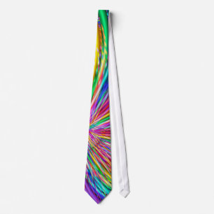 Cravate Cool Abstrait mignon "Rainbow Swirl"
