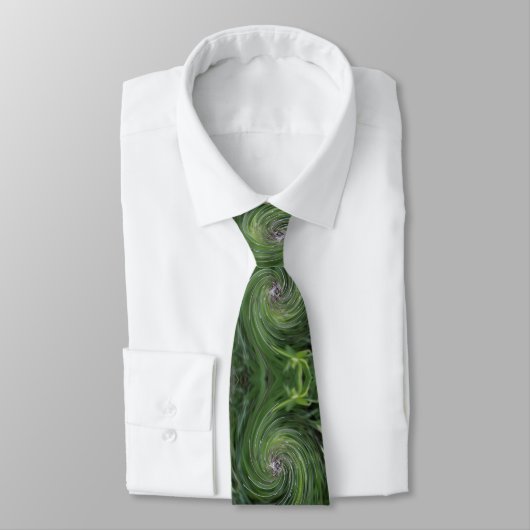 Cravate Cool Abstrait Retro Chartreuse Green Floral Swirl (Attaché)