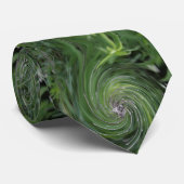 Cravate Cool Abstrait Retro Chartreuse Green Floral Swirl (Roulé)