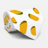 Cravate Cool and fun yummy taco pattern white (Roulé)
