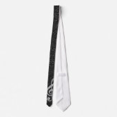 Cravate Cool argent parties scintillant effet brillant tre (Dos)
