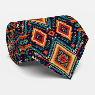 Cravate Cool Aztec motif carrelé