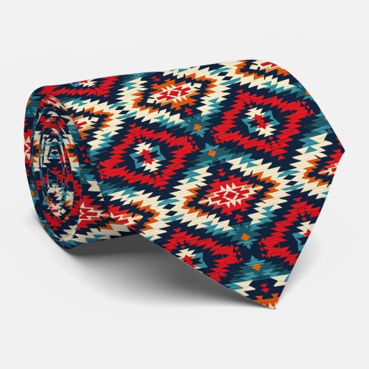 Cravate Cool Aztec motif carrelé (Roulé)