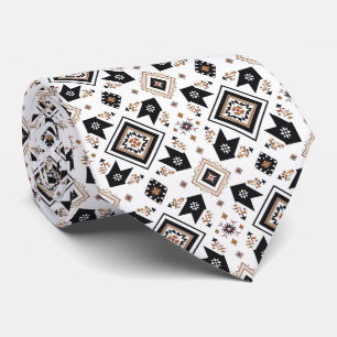 Cravate Cool Aztec motif carrelé occidental