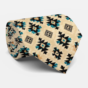 Cravate Cool Aztec motif carrelé occidental