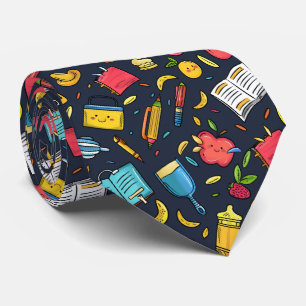 Cravate Cool carrelé motif de l'école enseignant