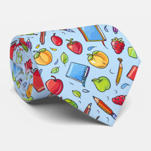 Cravate Cool carrelé motif scolaire
