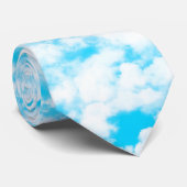 Cravate cool ciel nuageux carrelé motif (Roulé)