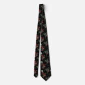 Cravate cool crâne gothique carrelé motif (Dos)