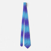 Cravate cool cyan purple glitter sparking polygons pattern (Dos)