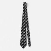 Cravate Cool d'argent noir Motif moderne (Devant)
