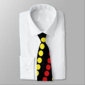 Cravate Cool de points rouges et jaunes (Attaché)