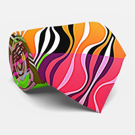 CRAVATE COOL DEBONAIR FLOWING MULTI COULEUR NECKTIE CRAVAT (Roulé)