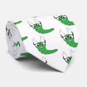 Cravate Cool drôle de chenille nerveuse avec lunettes moti (Roulé)