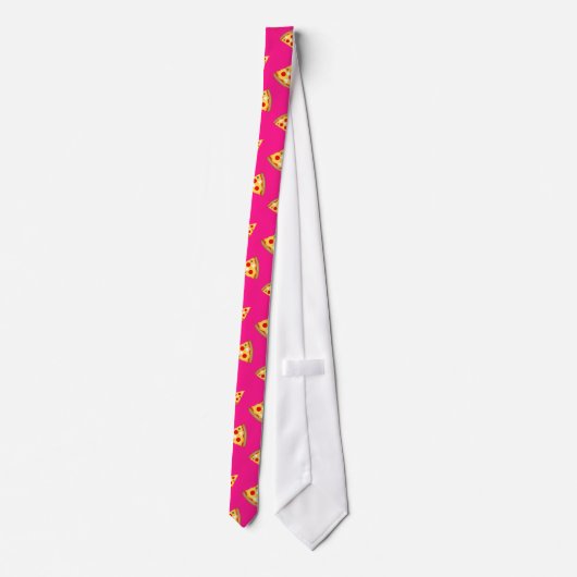 Cravate Cool et amusant pizza tranches motif rose chaud (Dos)