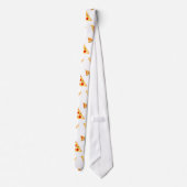 Cravate Cool et amusante pizza tranches motif sur blanc (Dos)