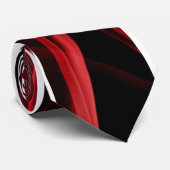 cravate cool et design rouge et noir (Roulé)