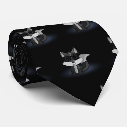 Cravate Cool Fox - Gris (Roulé)