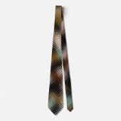 Cravate Cool Funky Multi Brown Wavy Zig Zag Motif (Devant)