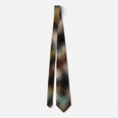 Cravate Cool Funky Multi Brown Wavy Zig Zag Motif (Dos)