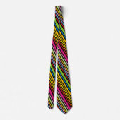 Cravate Cool Funky Retro Coloré Motif rayé (Dos)