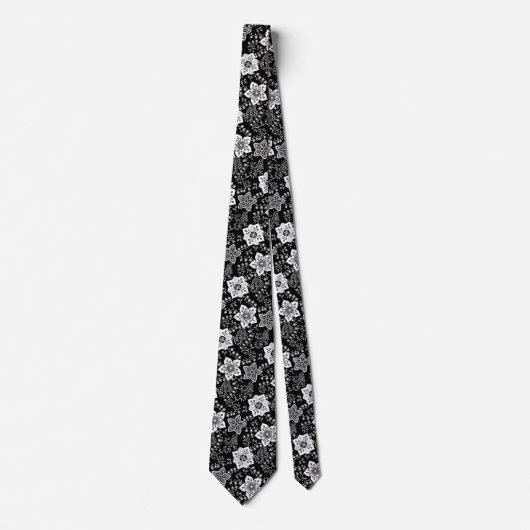 Cravate Cool funky Rétro Fleurs modernes Motif (Devant)