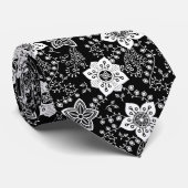 Cravate Cool funky Rétro Fleurs modernes Motif (Roulé)