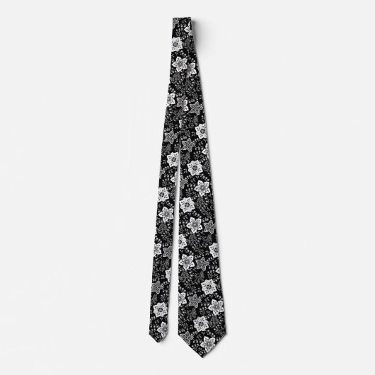 Cravate Cool funky Rétro Fleurs modernes Motif (Dos)