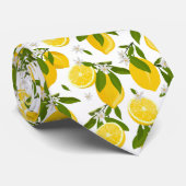 Cravate cool lemon fruit tiled pattern neck tie  (Roulé)