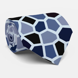 Cravate Cool moderne Mosaïque bleue Motif